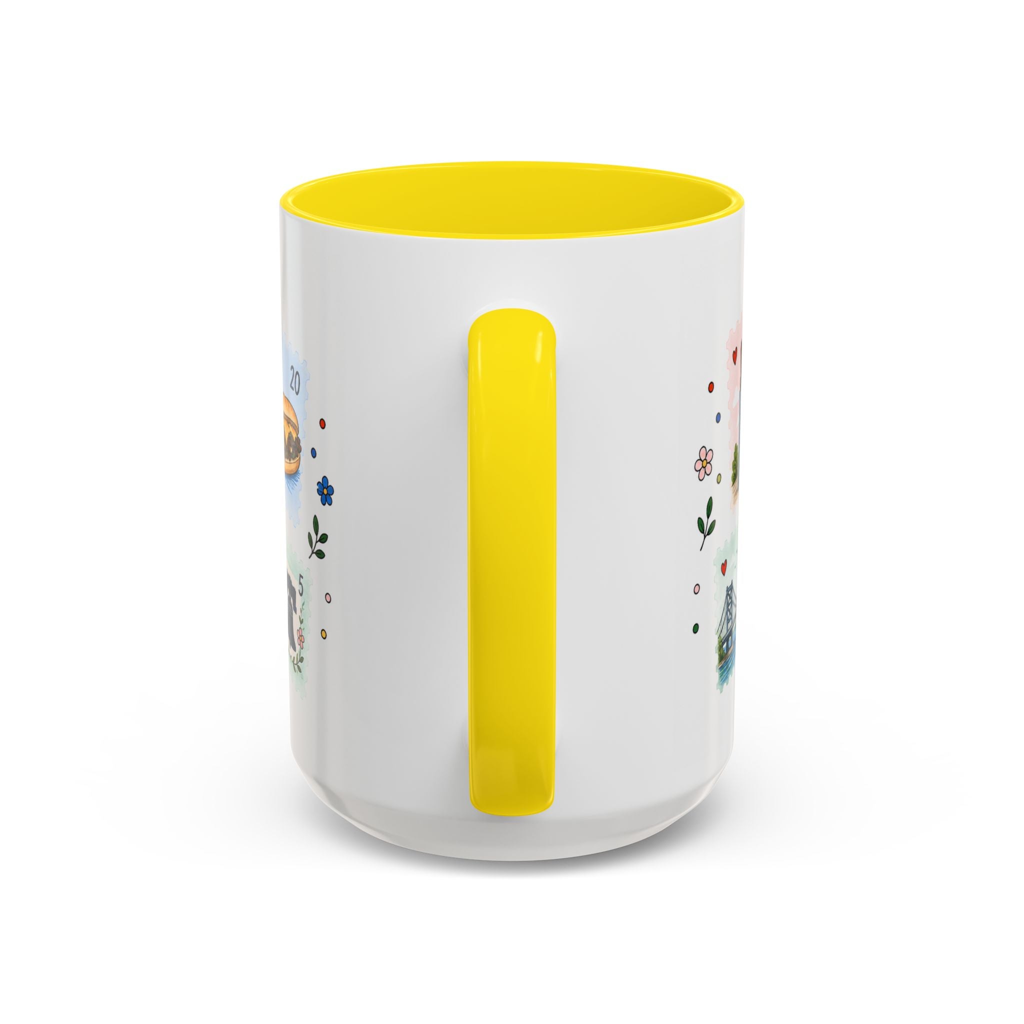 Philadelphia Coffee Mug | Postage Stamp Collage Mug | Travel Souvenir Accent Cup 11oz 15oz