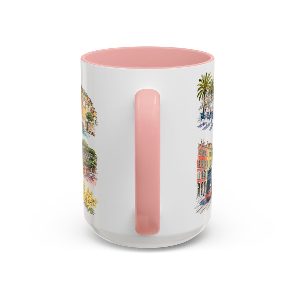 Nice Illustrated Travel Mug | City Souvenir Accent Coffee Mug | 11oz 15oz Ceramic Cup
