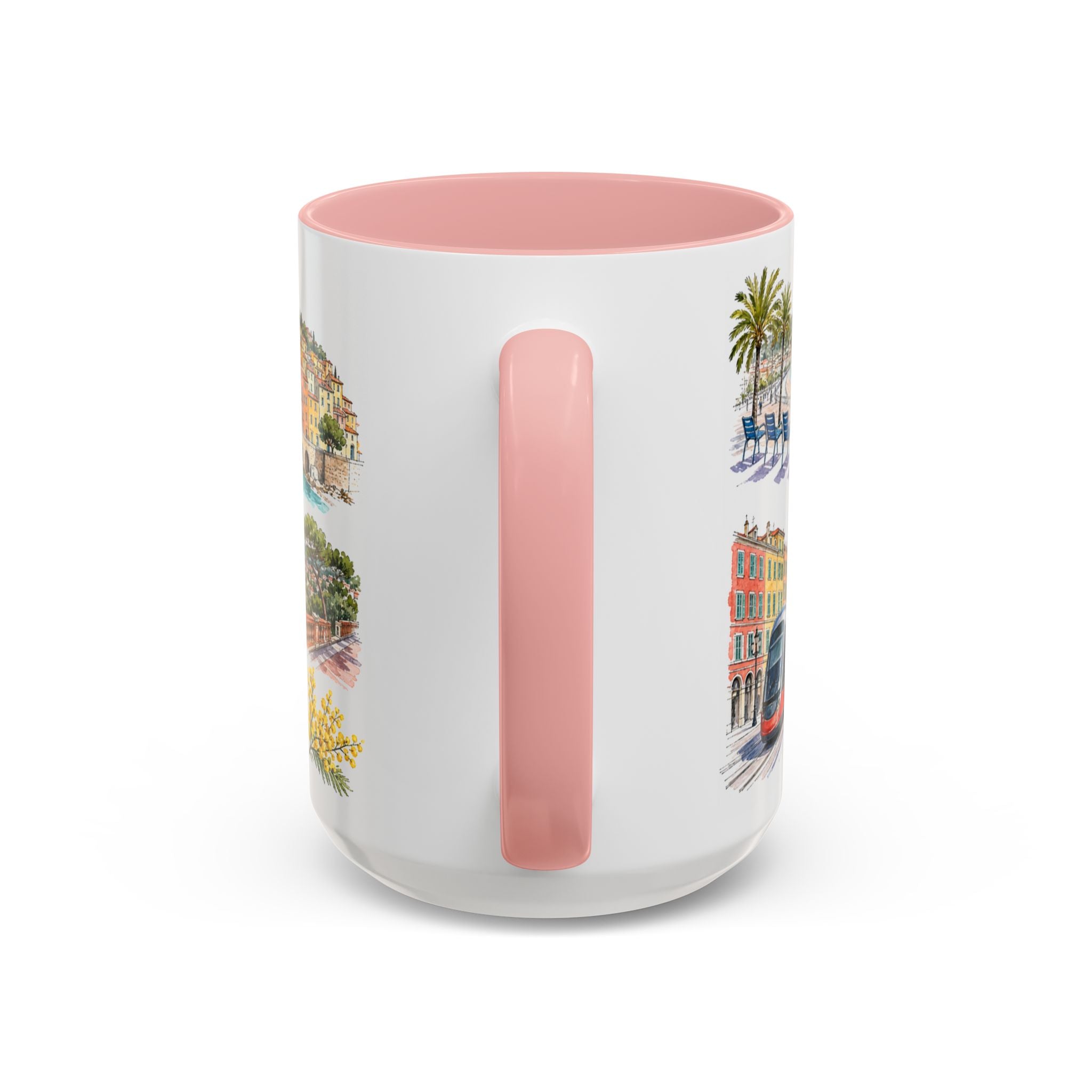 Nice Illustrated Travel Mug | City Souvenir Accent Coffee Mug | 11oz 15oz Ceramic Cup