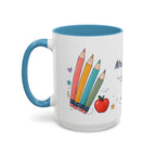 Personalized First Year Teacher Mug | Custom Name Pencil Coffee Cup