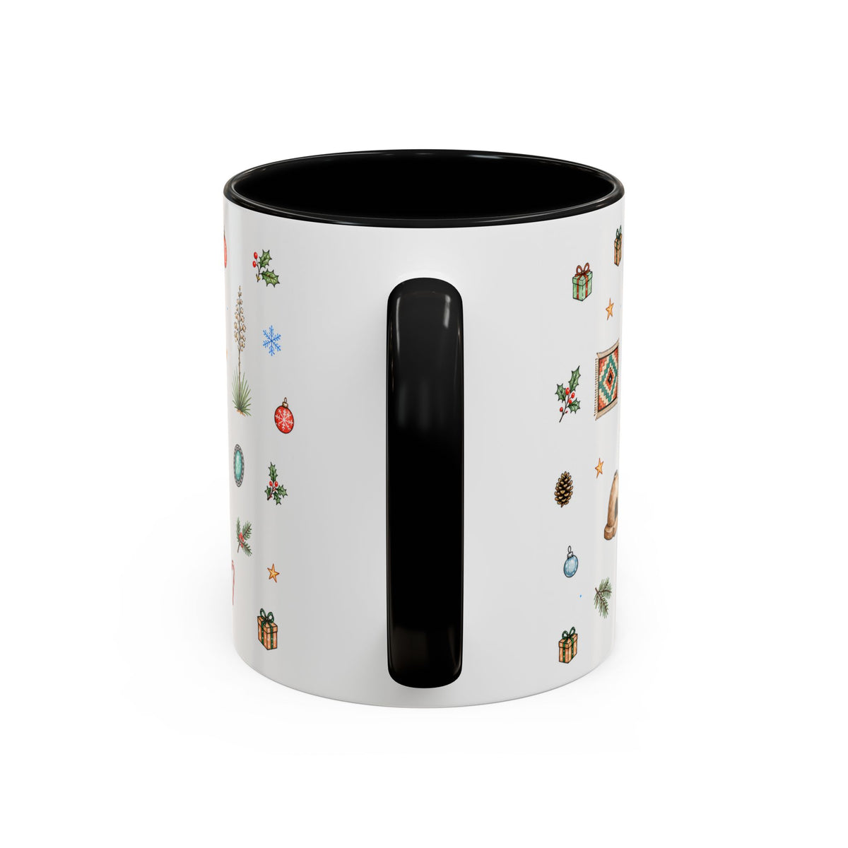Santa Fe Christmas Mug | Watercolor City Souvenir | Ceramic Coffee Cup (11oz 15oz)