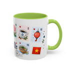 Hanoi Coffee Mug | Postage Stamp Collage Mug | Travel Souvenir Accent Cup 11oz 15oz