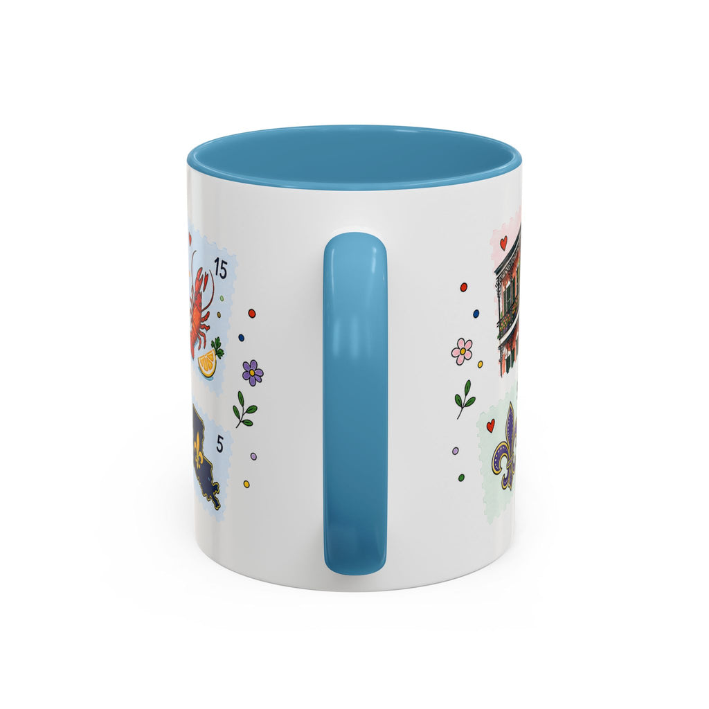 New Orleans Coffee Mug | Postage Stamp Collage Mug | Travel Souvenir Accent Cup 11oz 15oz