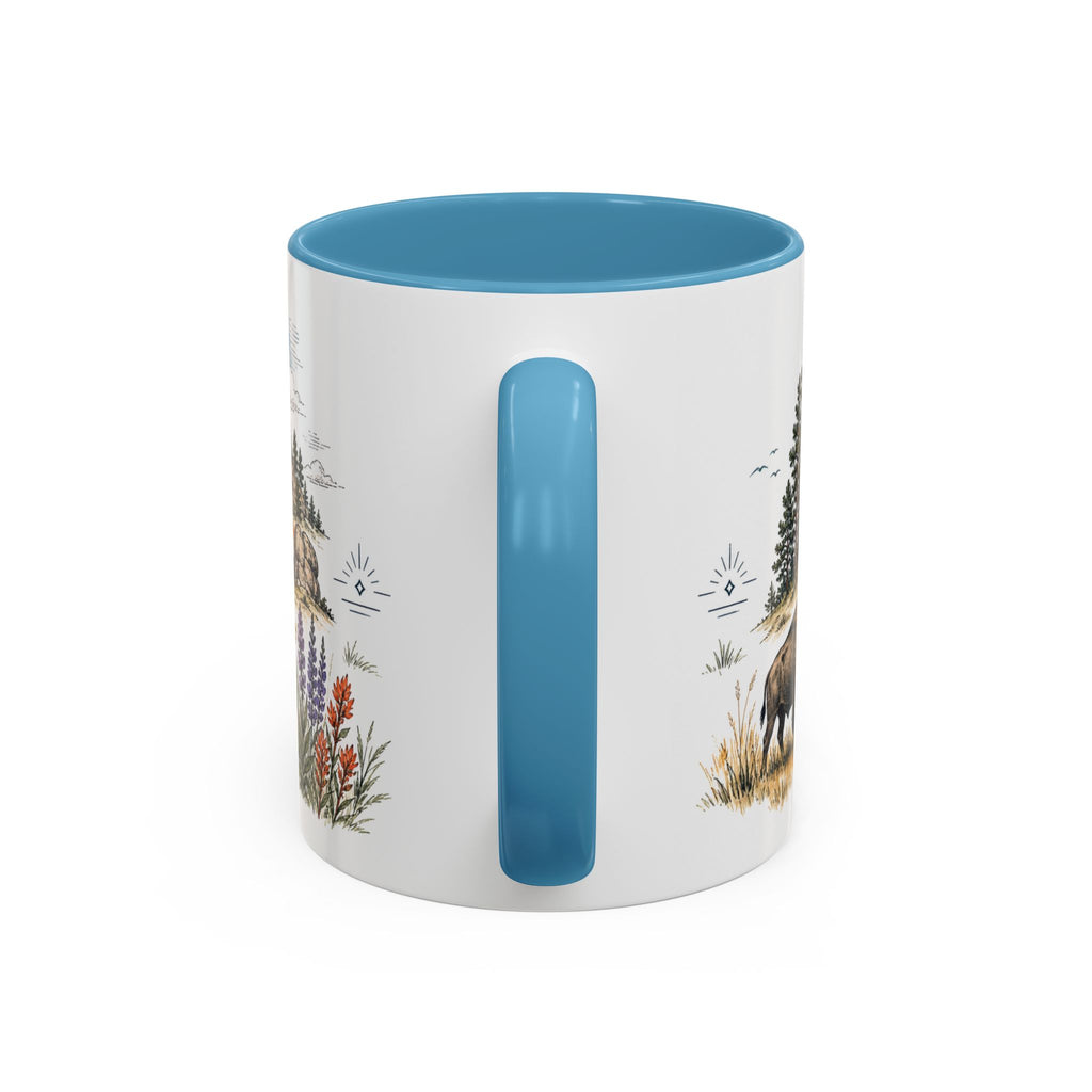 Devils Tower Mug, Wyoming Travel Souvenir, Bucket List Gift, Accent Ceramic Coffee Mug 11oz 15oz