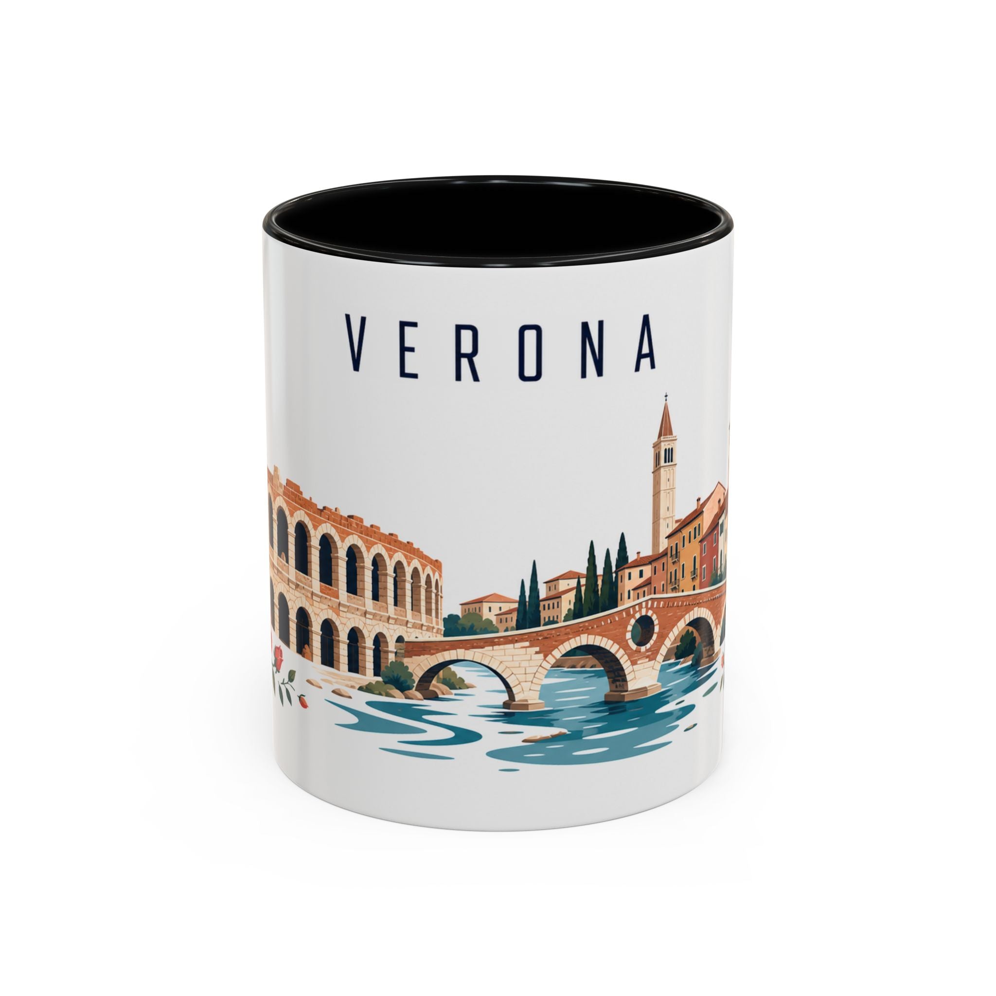 Verona Coffee Mug | Italy Travel Souvenir | Porcelain Decal City Gift | 11oz 15oz Accent Mug