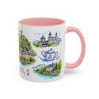 Salzburg Illustrated Travel Mug | City Souvenir Accent Coffee Mug | 11oz 15oz Ceramic Cup