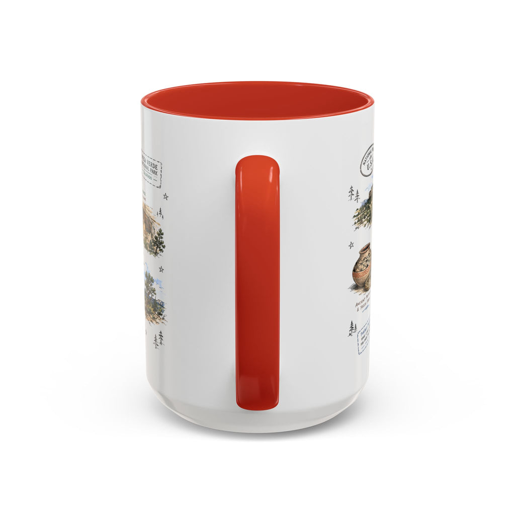 Mesa Verde National Park Coffee Mug | Colorado Ancient Cliff Dwellings Gift | Accent Color Ceramic 11oz 15oz