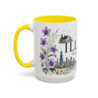 Illinois State Map Mug | Botanical Travel Sketch, Moving Away Gift (11oz 15oz)