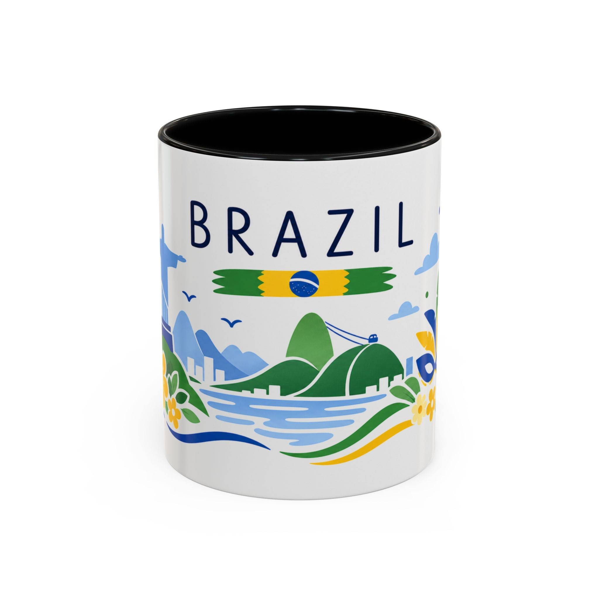 Brazil Coffee Mug | Travel Souvenir Accent Mug | Country Gift Ceramic Cup 11oz 15oz