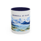 Wrangell-St. Elias National Park Coffee Mug | Solid Color Block Park Souvenir | 11oz 15oz Accent Mug