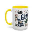 Best Grandparents Ever Coffee Mug | Gift From Grandkids | Accent Color Ceramic 11oz 15oz