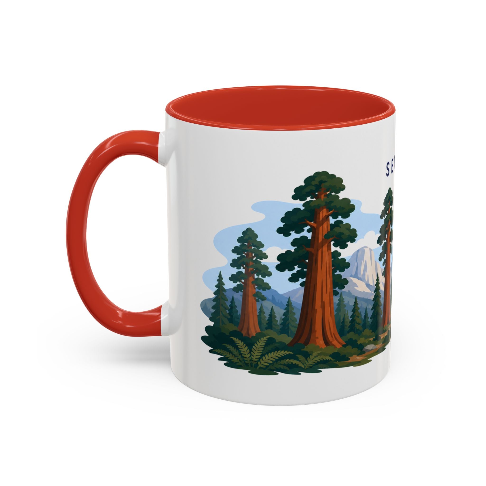 Sequoia National Park Coffee Mug | Solid Color Block Park Souvenir | 11oz 15oz Accent Mug