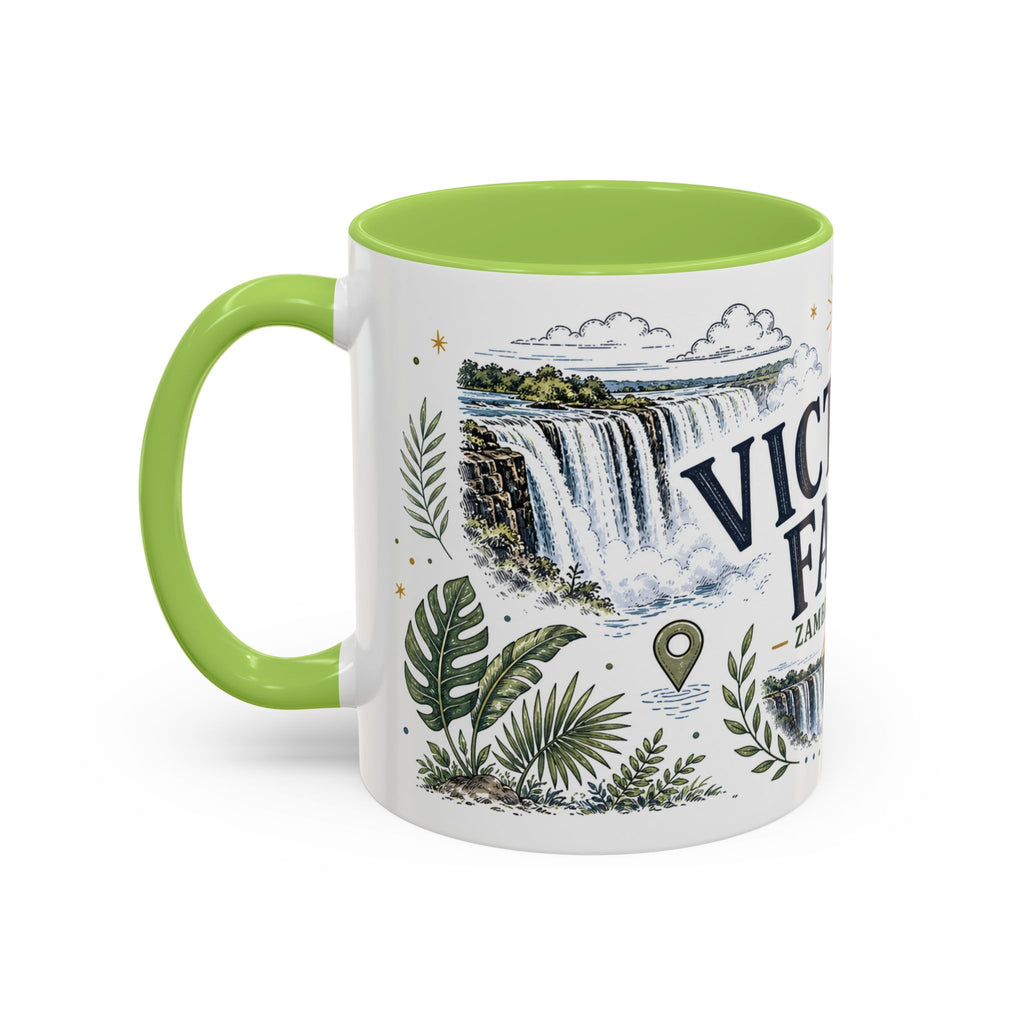 Victoria Falls Coffee Mug | Travel Destination Souvenir Gift | Accent Color Ceramic 11oz 15oz