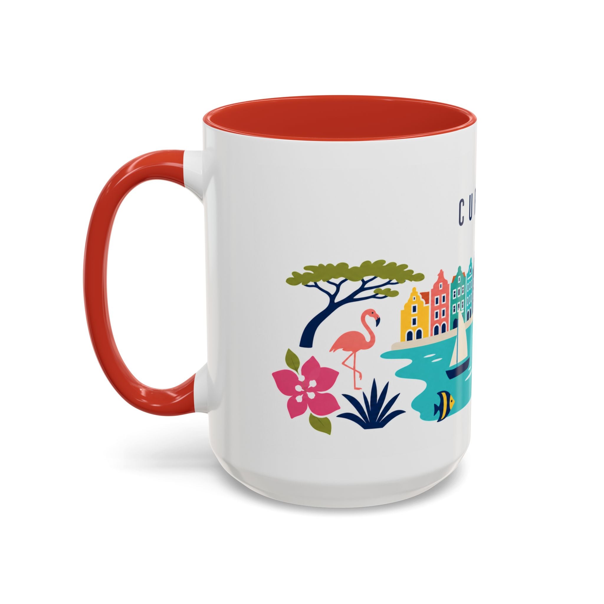 Curaçao Coffee Mug | Travel Souvenir Accent Mug | Country Gift Ceramic Cup 11oz 15oz