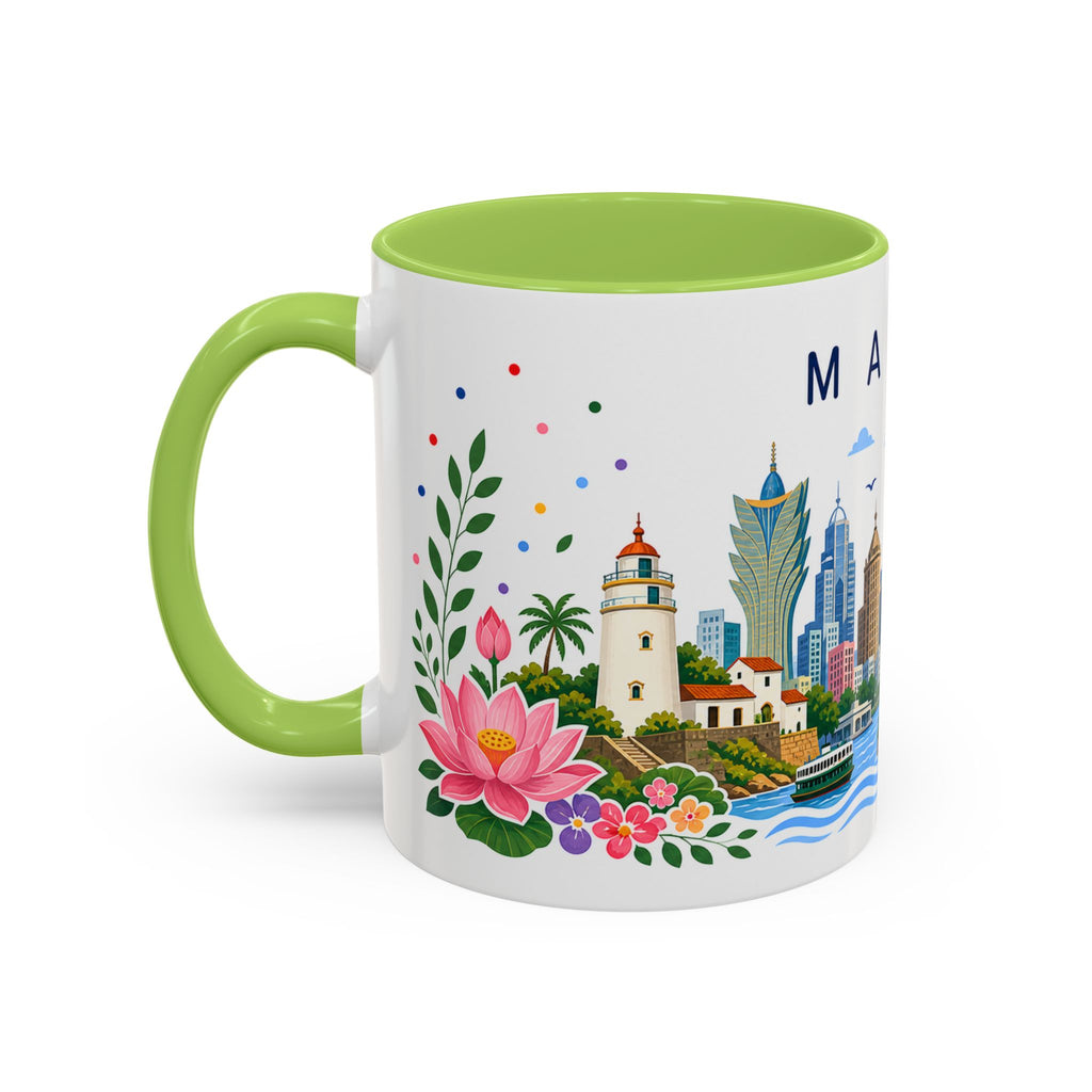 Macau Coffee Mug | Travel Souvenir Accent Mug | Place Gift Ceramic Cup 11oz 15oz