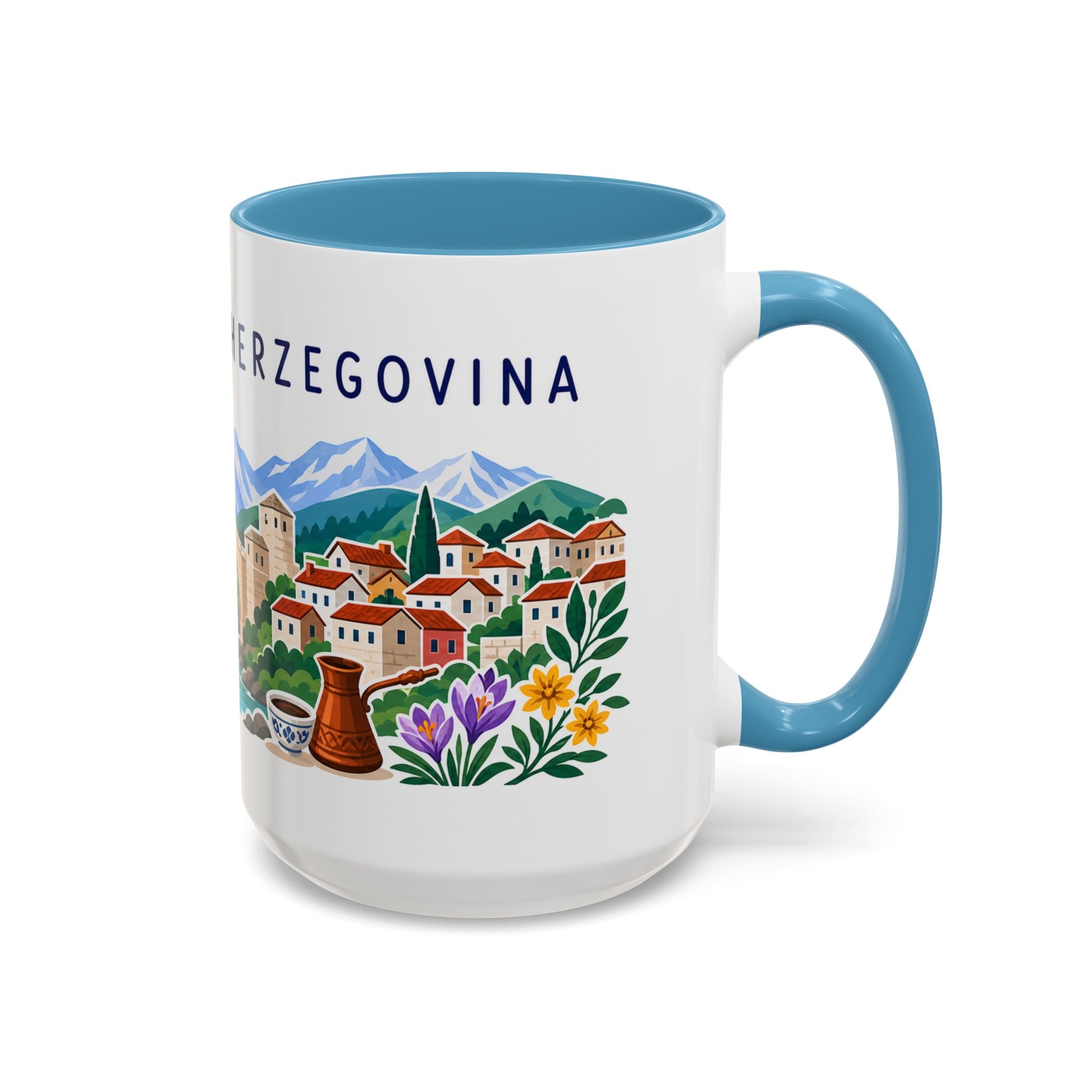 Bosnia and Herzegovina Coffee Mug | Travel Souvenir Accent Mug | Country Gift Ceramic Cup 11oz 15oz