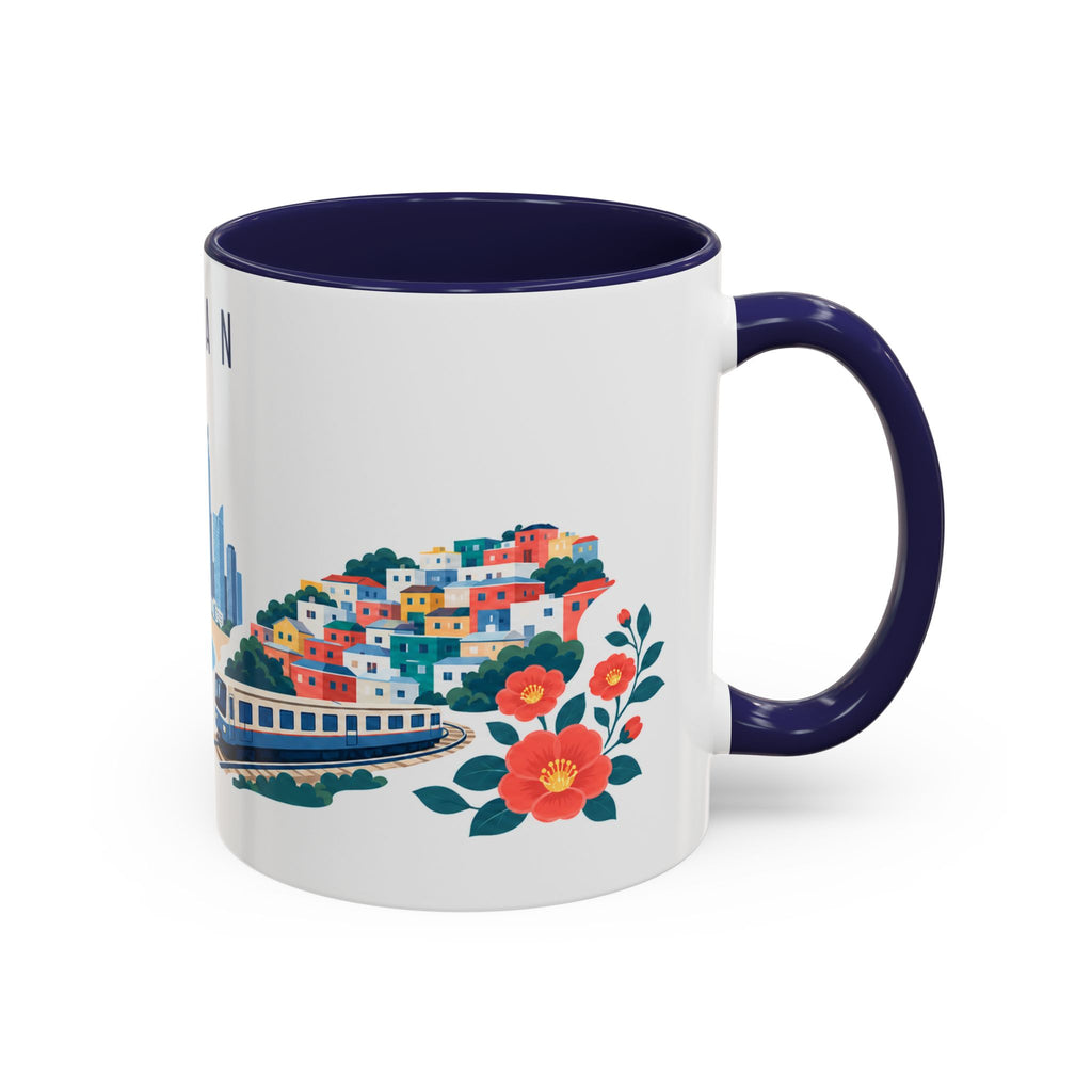 Busan Coffee Mug | South Korea Travel Souvenir | Porcelain Decal City Gift | 11oz 15oz Accent Mug