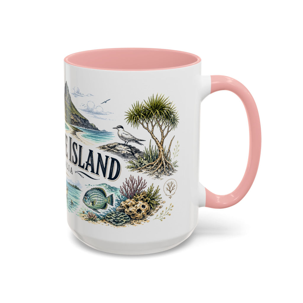 Lord Howe Island Mug, Australia Travel Souvenir, Bucket List Gift, Accent Ceramic Coffee Mug 11oz 15oz