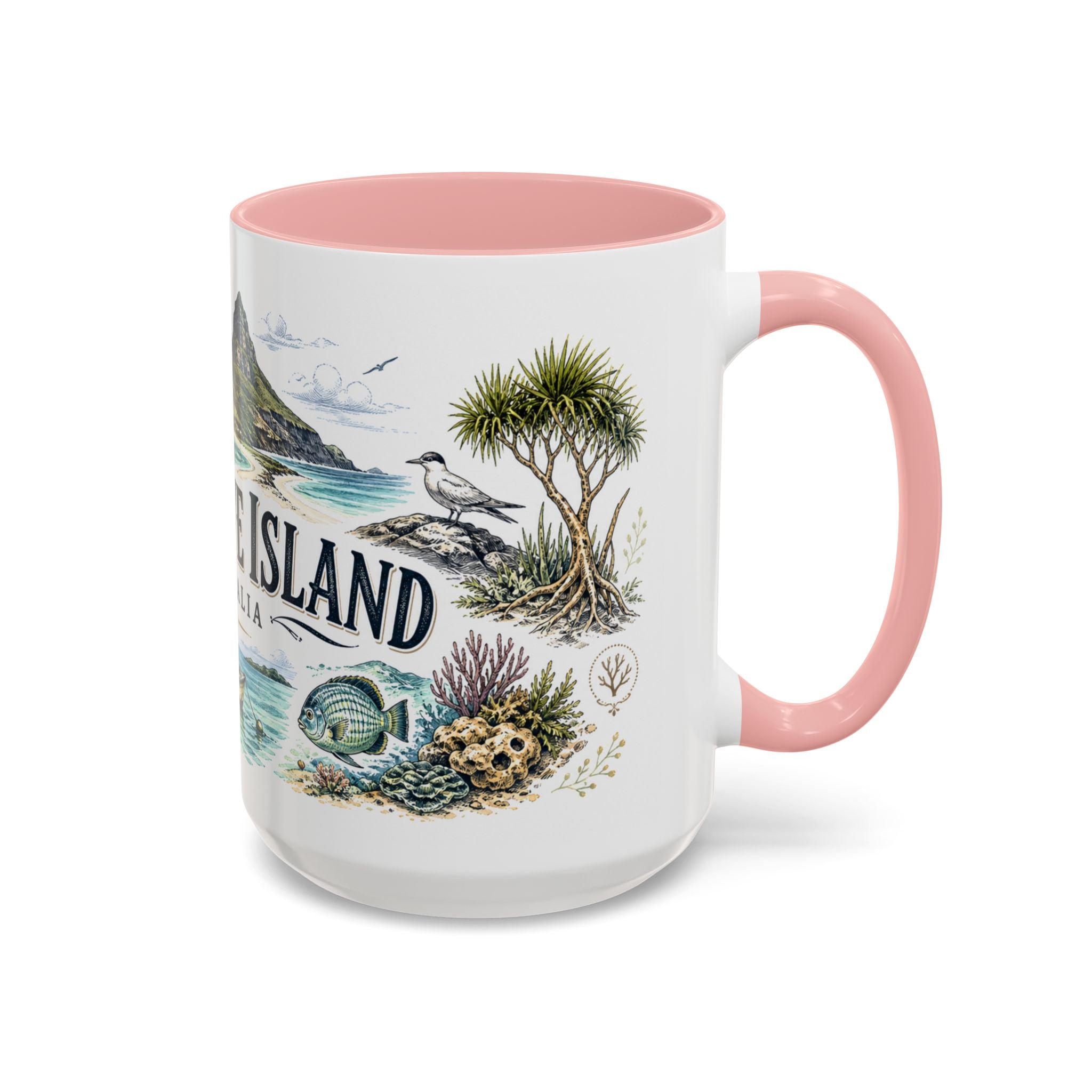 Lord Howe Island Mug, Australia Travel Souvenir, Bucket List Gift, Accent Ceramic Coffee Mug 11oz 15oz