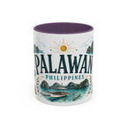 Palawan Coffee Mug | Travel Destination Souvenir Gift | Accent Color Ceramic 11oz 15oz