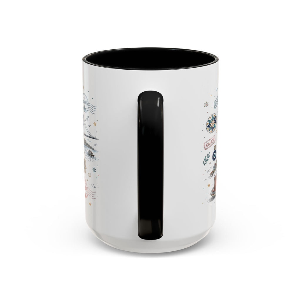 Istanbul Coffee Mug | Turkey Souvenir Travel Gift | Accent Color Ceramic 11oz 15oz