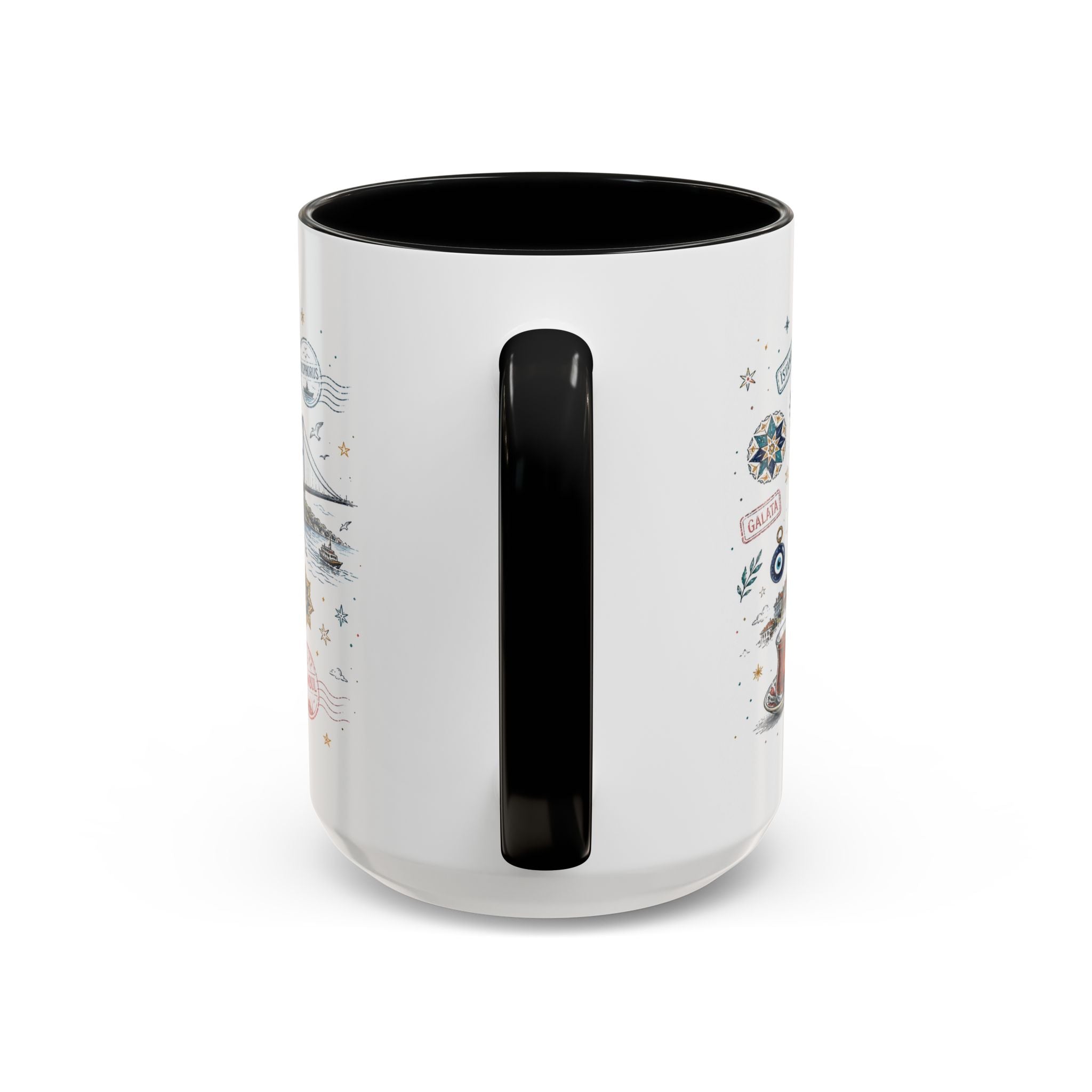 Istanbul Coffee Mug | Turkey Souvenir Travel Gift | Accent Color Ceramic 11oz 15oz