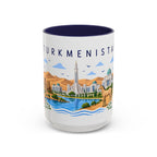 Turkmenistan Coffee Mug | Travel Souvenir Accent Mug | Place Gift Ceramic Cup 11oz 15oz