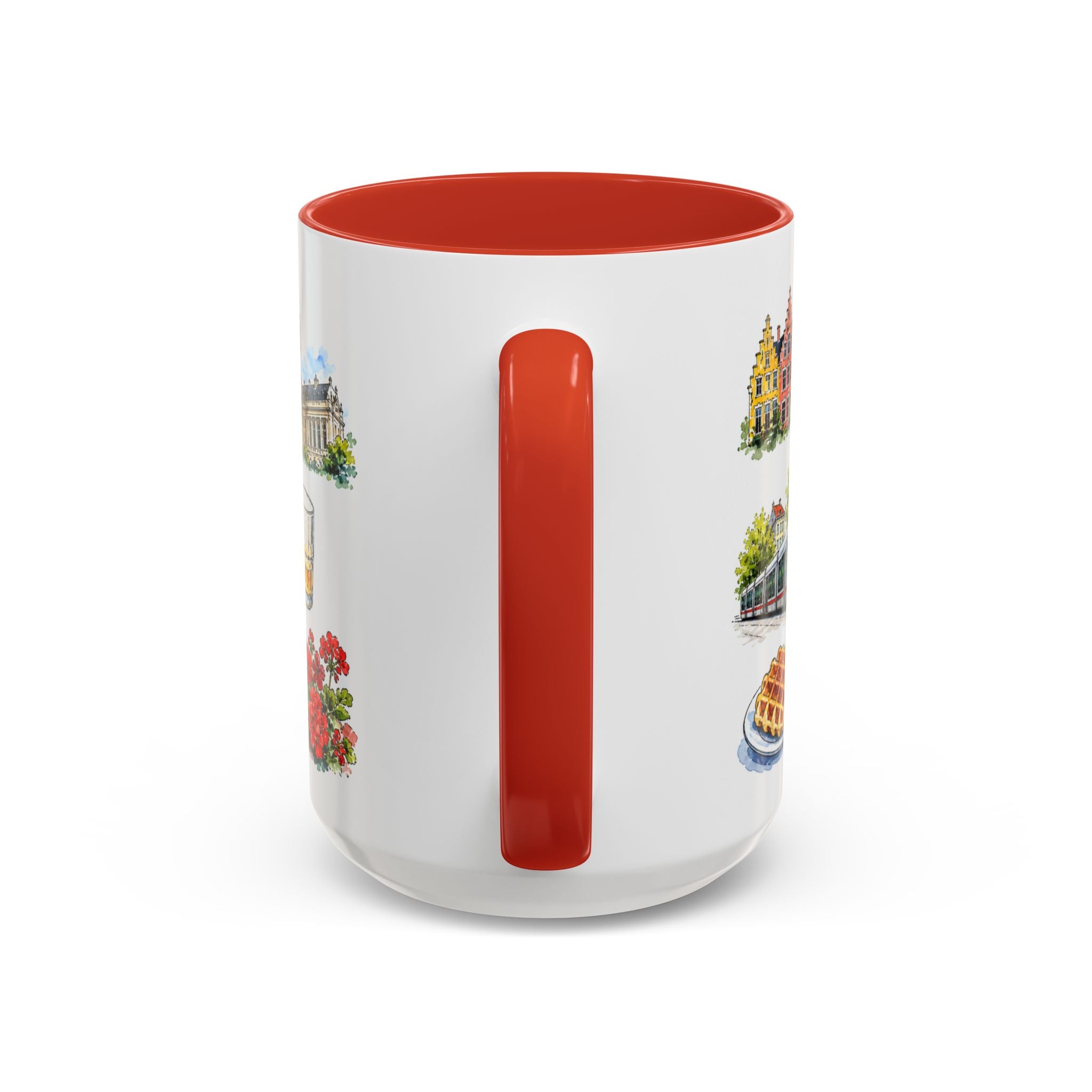 Lille Illustrated Travel Mug | City Souvenir Accent Coffee Mug | 11oz 15oz Ceramic Cup