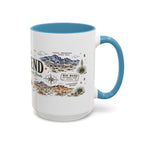 Big Bend National Park Coffee Mug | Texas Desert River Canyon Hiking Gift | Accent Color Ceramic 11oz 15oz