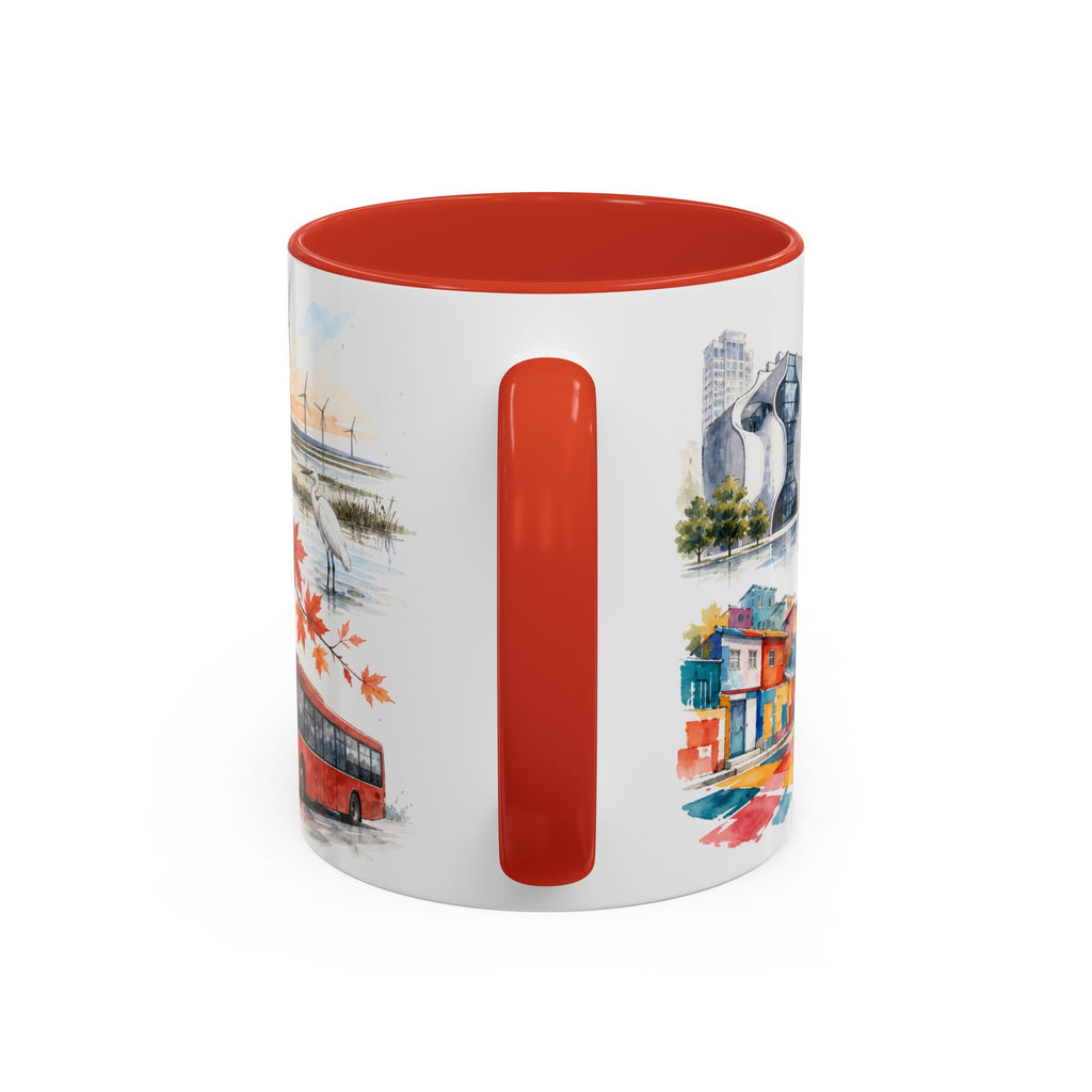 Taichung Coffee Mug | Taiwan Travel Souvenir | Vintage Illustrated City Gift | 11 oz 15 oz Accent Mug