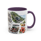 Penang Island Coffee Mug | Malaysia Travel Souvenir | Vintage Illustrated City Gift | 11 oz 15 oz Accent Mug