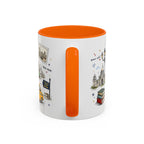 Kolkata Coffee Mug | India Souvenir Travel Gift | Accent Color Ceramic 11oz 15oz