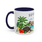 Seychelles Coffee Mug | Travel Destination Souvenir Gift | Accent Color Ceramic 11oz 15oz