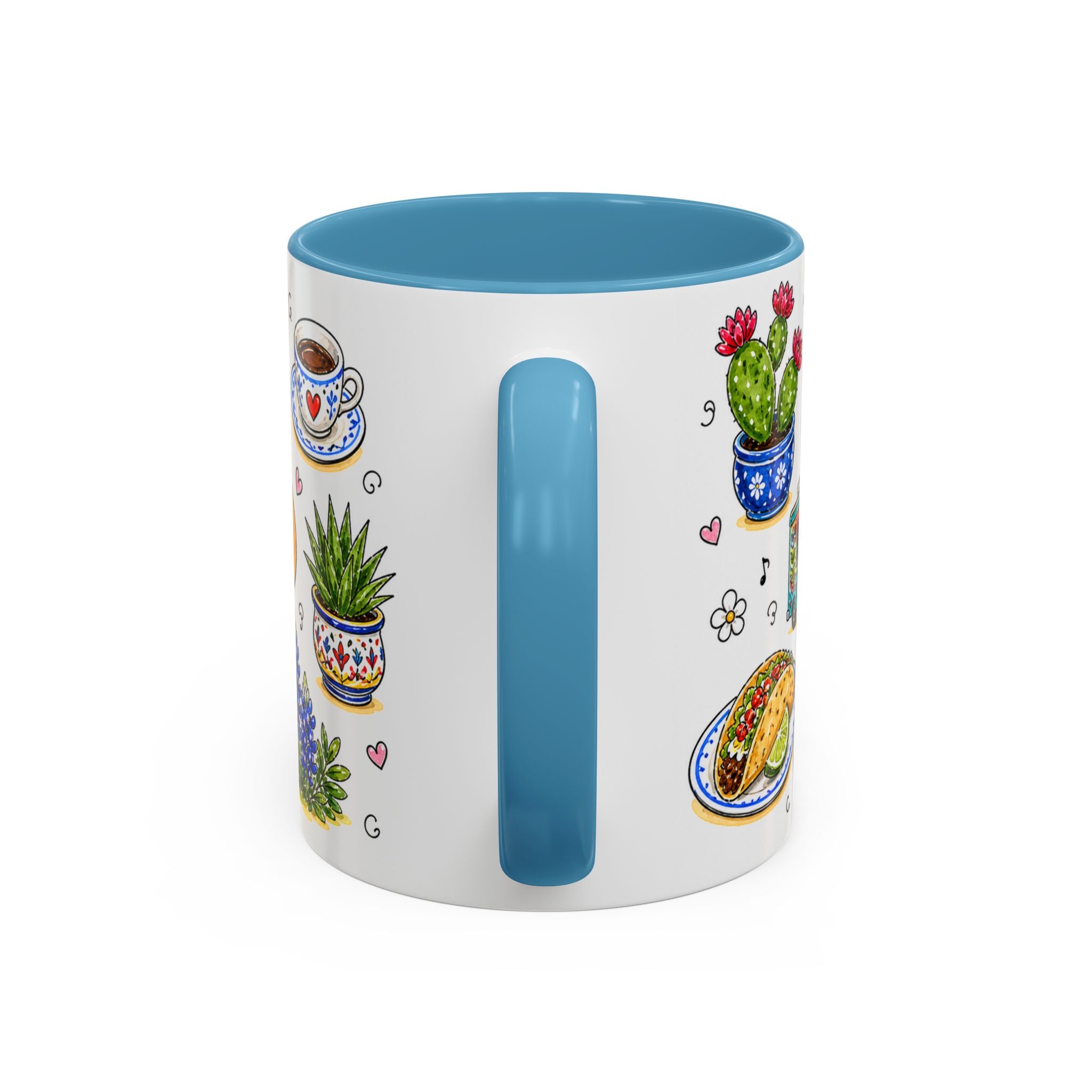 Austin Illustrated Travel Mug | City Souvenir Accent Coffee Mug | 11oz 15oz Ceramic Cup