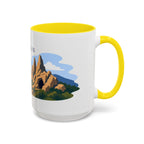 Pinnacles National Park Coffee Mug | Solid Color Block Park Souvenir | 11oz 15oz Accent Mug