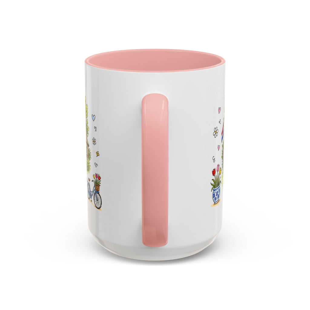 Giethoorn Illustrated Travel Mug | Netherlands Souvenir Accent Coffee Mug | 11oz 15oz Ceramic Cup