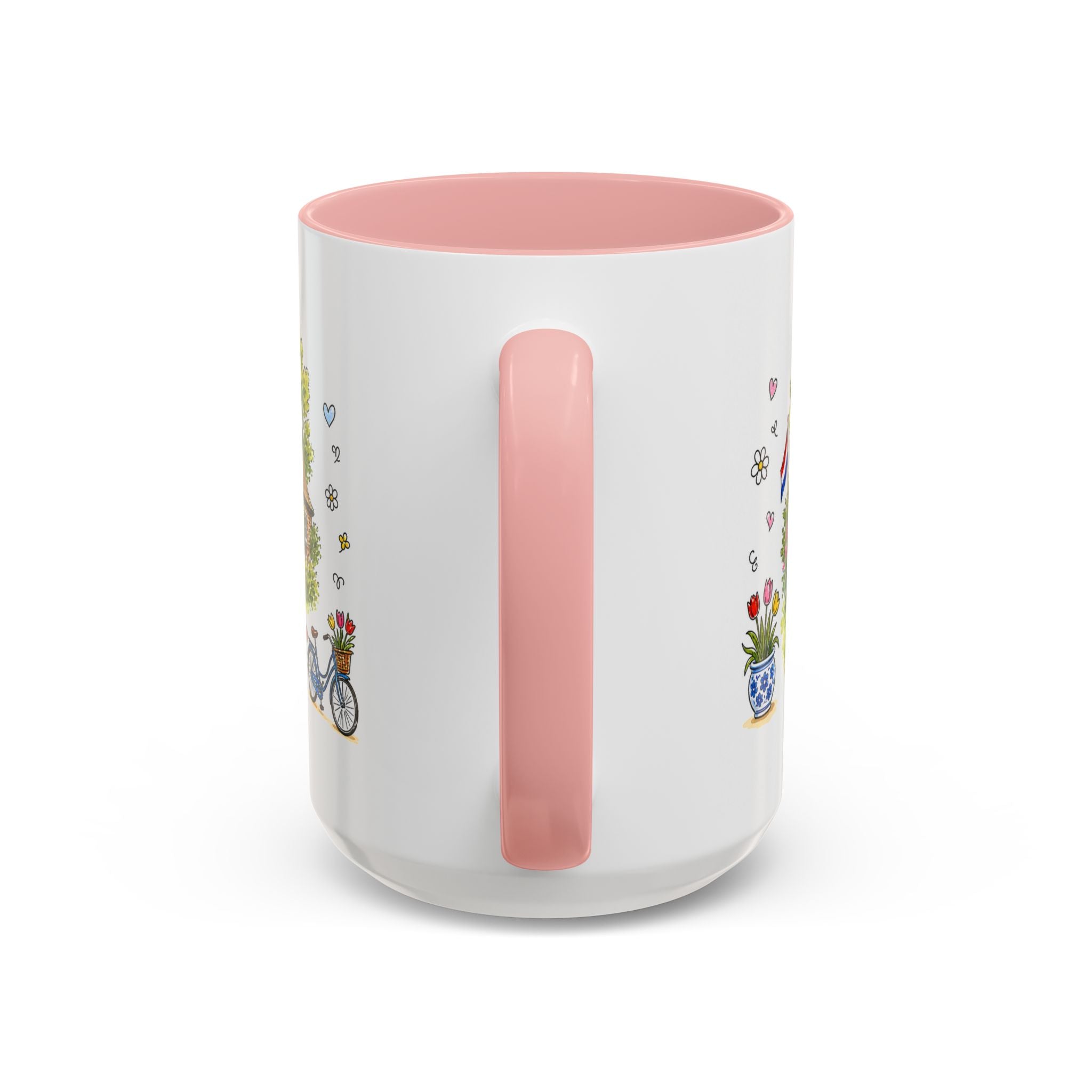 Giethoorn Illustrated Travel Mug | Netherlands Souvenir Accent Coffee Mug | 11oz 15oz Ceramic Cup