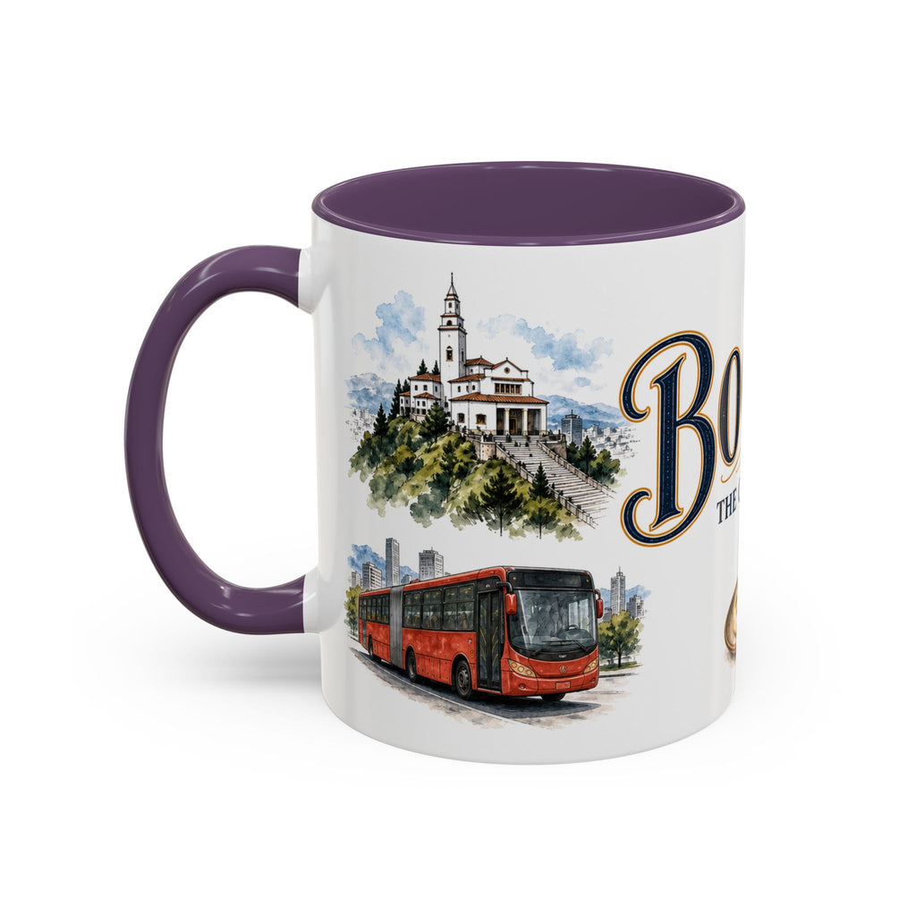 Bogota Coffee Mug | Colombia Travel Souvenir | Vintage Illustrated City Gift | 11 oz 15 oz Accent Mug