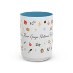 New River Gorge National Park Christmas Mug | Watercolor Travel Souvenir | Holiday Gift | Accent Ceramic Coffee Cup 11oz 15oz