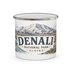Denali National Park Vintage Enamel Camping Mug | 12oz National Park Hiking Gift
