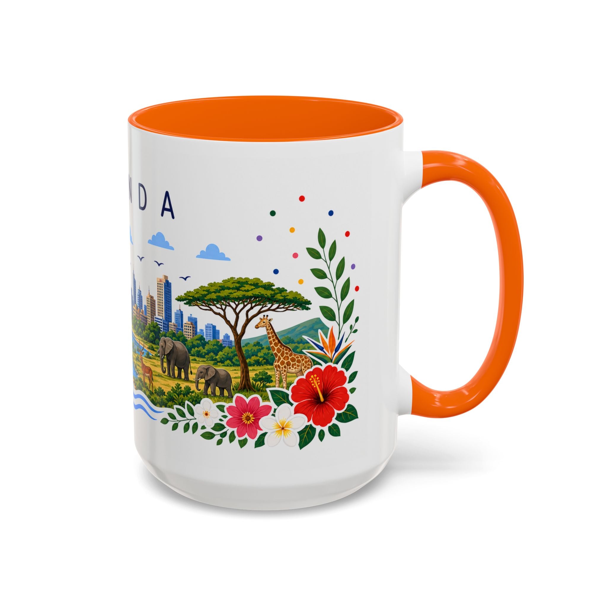 Uganda Coffee Mug | Travel Souvenir Accent Mug | Place Gift Ceramic Cup 11oz 15oz