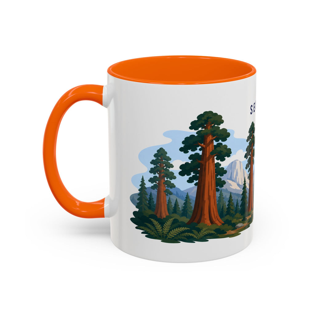 Sequoia National Park Coffee Mug | Solid Color Block Park Souvenir | 11oz 15oz Accent Mug