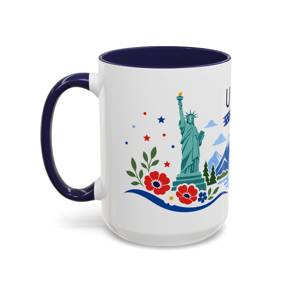 United States Coffee Mug | Travel Souvenir Accent Mug | Country Gift Ceramic Cup 11oz 15oz