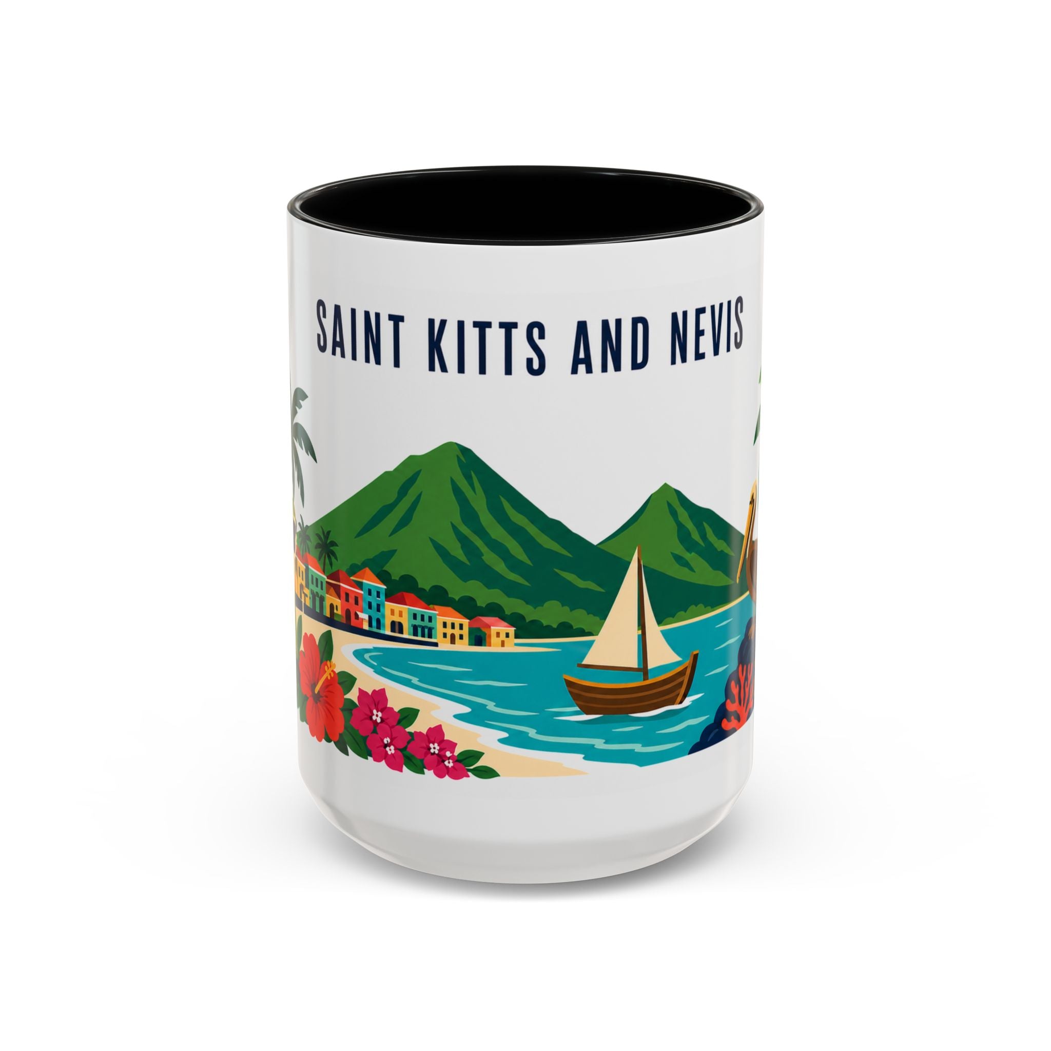 Saint Kitts and Nevis Coffee Mug | Travel Souvenir Accent Mug | Country Gift Ceramic Cup 11oz 15oz