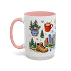 Denver Illustrated Travel Mug | City Souvenir Accent Coffee Mug | 11oz 15oz Ceramic Cup