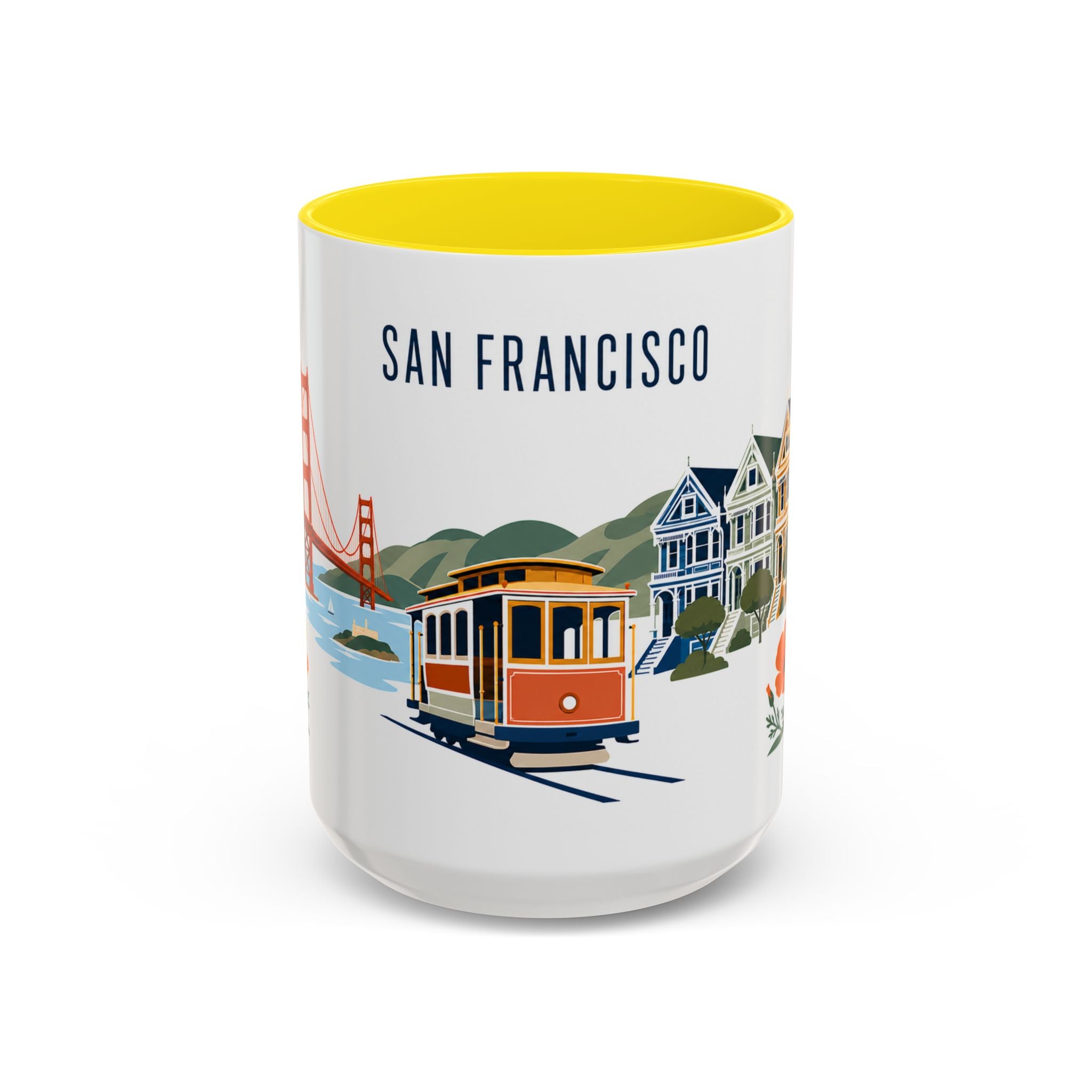 San Francisco Coffee Mug | United States Travel Souvenir | Porcelain Decal City Gift | 11oz 15oz Accent Mug