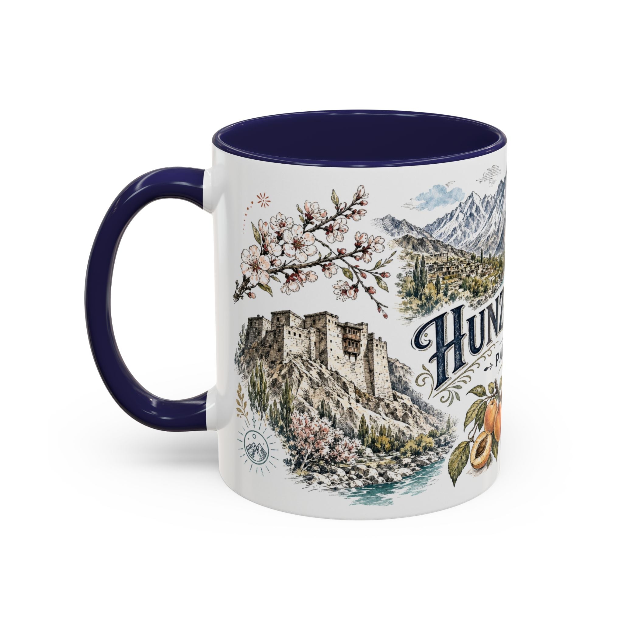 Hunza Valley Mug, Pakistan Travel Souvenir, Bucket List Gift, Accent Ceramic Coffee Mug 11oz 15oz