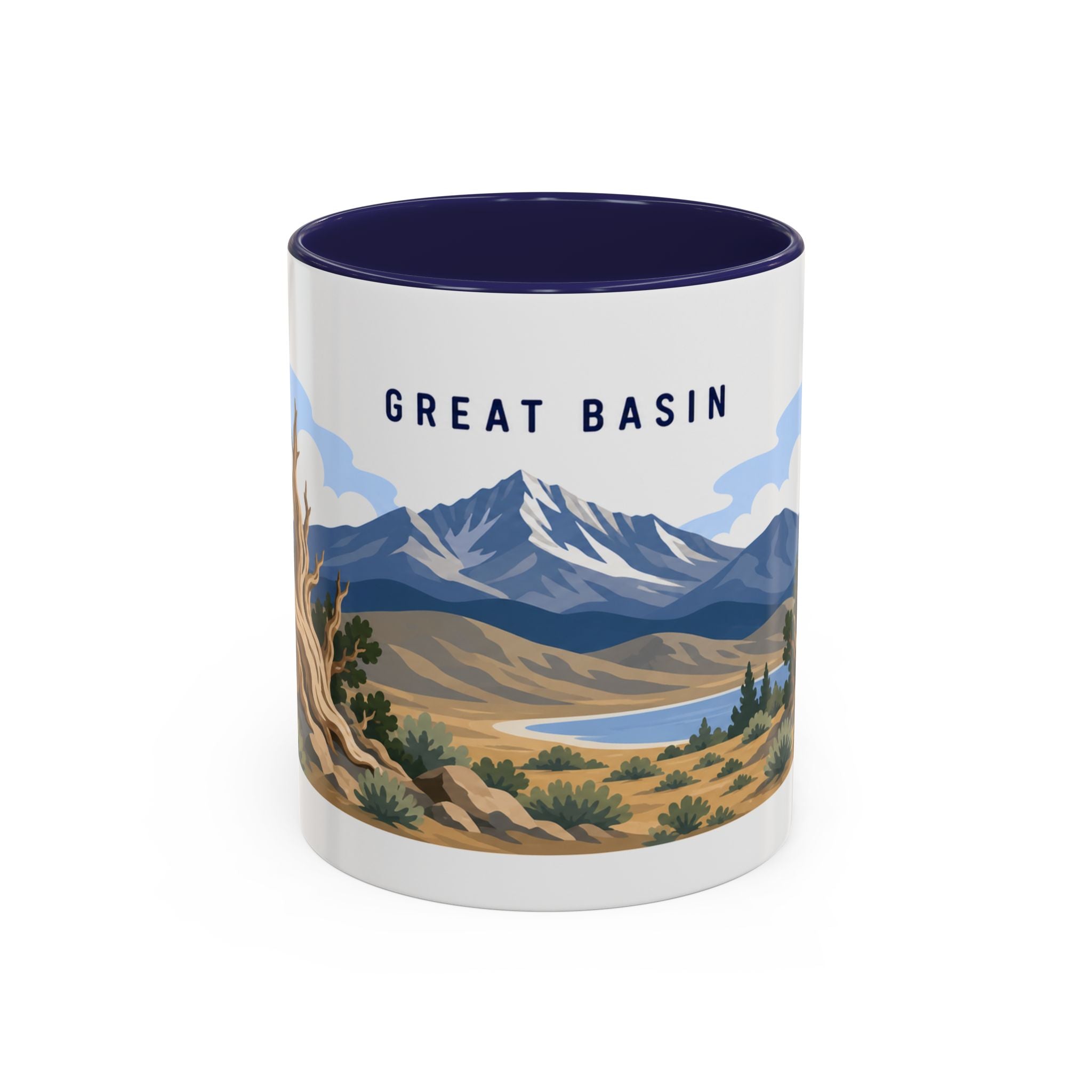Great Basin National Park Coffee Mug | Solid Color Block Park Souvenir | 11oz 15oz Accent Mug