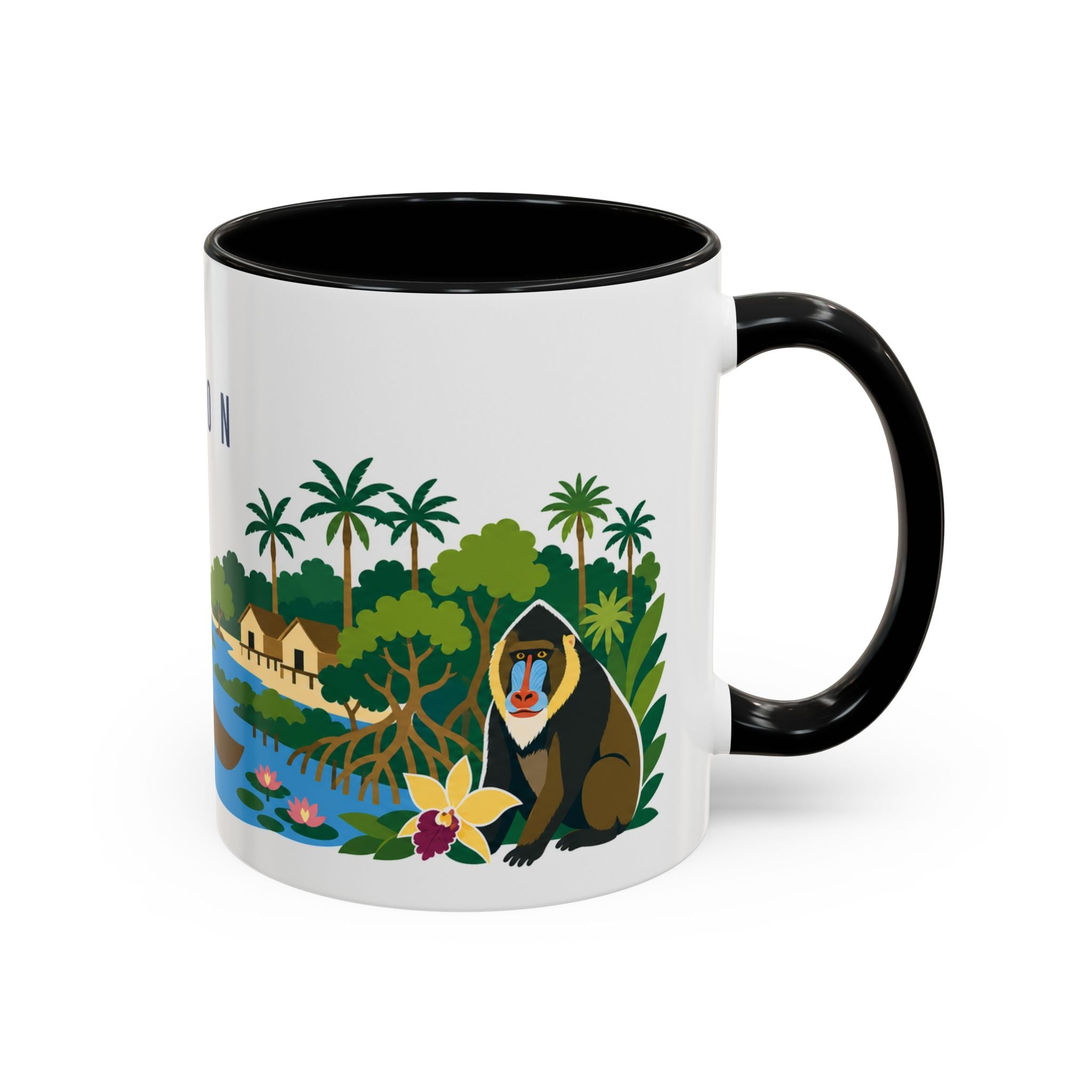 Gabon Coffee Mug | Travel Souvenir Accent Mug | Country Gift Ceramic Cup 11oz 15oz