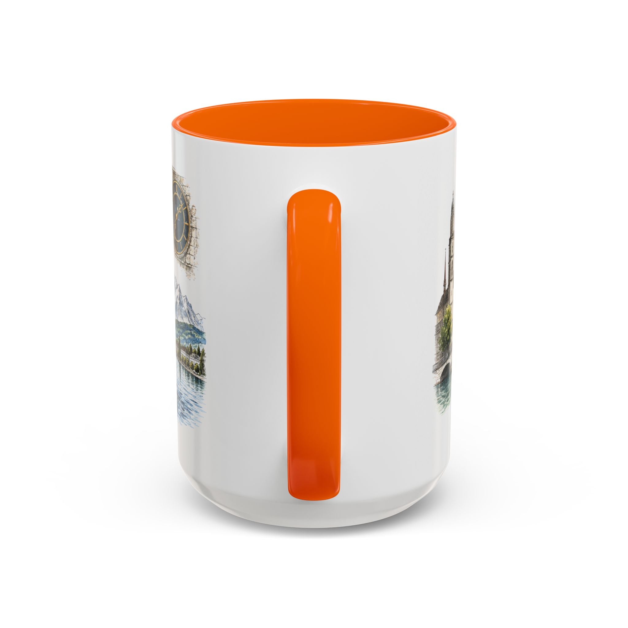 Zurich Coffee Mug | Switzerland Travel Souvenir | Vintage Illustrated City Gift | 11 oz 15 oz Accent Mug